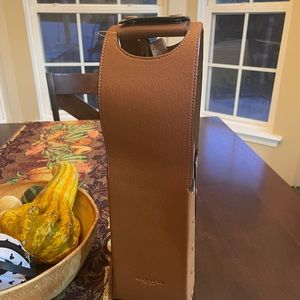 Coach leather wine bottle carrying case